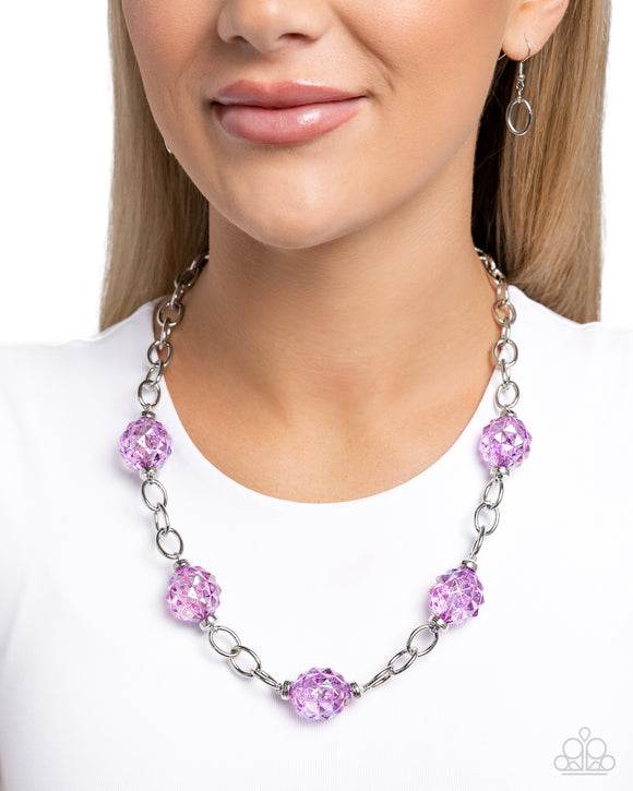 Gentle Glass - Purple Necklace - Paparazzi Accessories