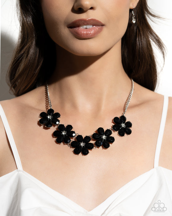 Floral Fun - Black Necklace - Paparazzi Accessories