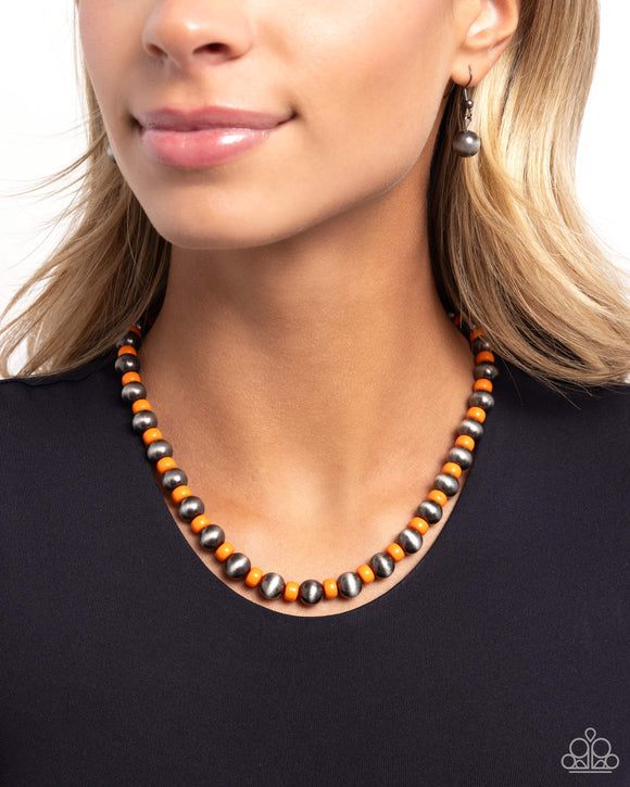 Contemporary Confidence - Orange Necklace - Paparazzi Accessories