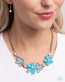Bouquet Ballad - Blue Necklace - Paparazzi Accessories