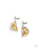 lady-lemon-yellow-post earrings-paparazzi-accessories