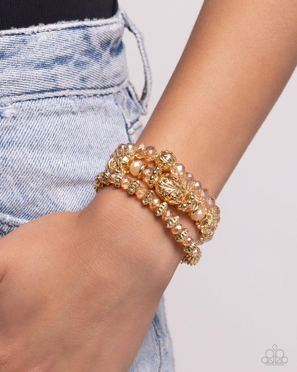 Malibu Maiden - Gold Bracelet - Paparazzi Accessories