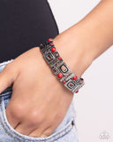 Forest Feel - Red Bracelet - Paparazzi Accessories