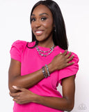 Beaded Benefit - Silver Necklace - Paparazzi Accessories