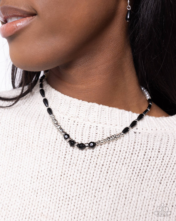 Dainty Diversity - Black Necklace - Paparazzi Accessories