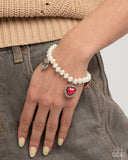 Heart-struck Haven - Red Bracelet - Paparazzi Accessories