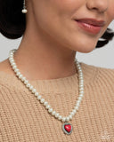 Modest Malibu - Red Necklace - Paparazzi Accessories