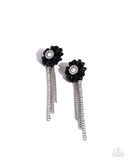 floral-fuel-black-post earrings-paparazzi-accessories
