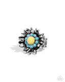 screening-sunflower-yellow-ring-paparazzi-accessories