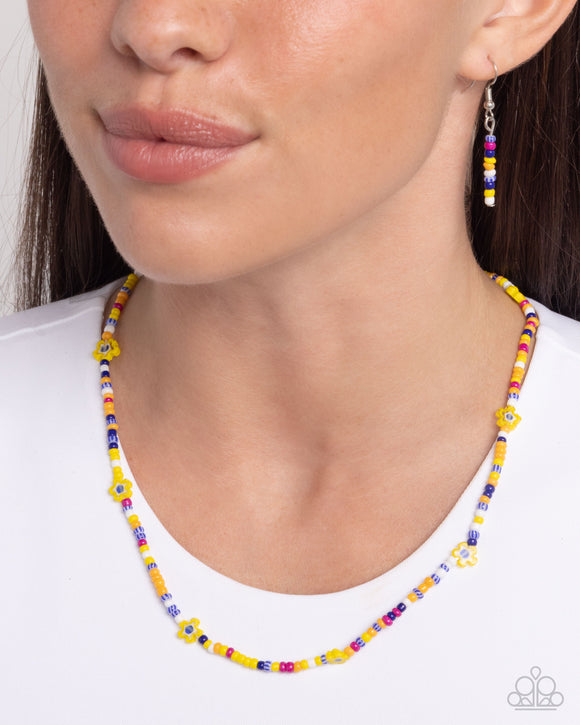 Candyland Craze - Yellow Necklace - Paparazzi Accessories