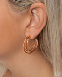 Curly Charisma - Copper Earrings - Paparazzi Accessories