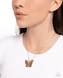 Santa Fe Satisfaction - Orange Necklace - Paparazzi Accessories