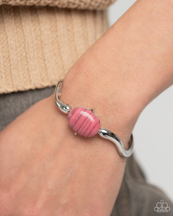 Striped Sensation - Pink Bracelet - Paparazzi Accessories