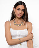 Cowboy Casanova - Yellow Necklace - Paparazzi Accessories