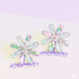 Maiden Makeover - Green Clip-On Earrings - Paparazzi Accessories