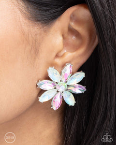 Maiden Makeover - Green Clip-On Earrings - Paparazzi Accessories