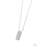 stare-down-white-mens necklace-paparazzi-accessories