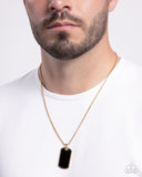 Admirable Alignment - Gold Mens Necklace - Paparazzi Accessories