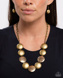 Engraved Energy - Brass Necklace - Paparazzi Accessories