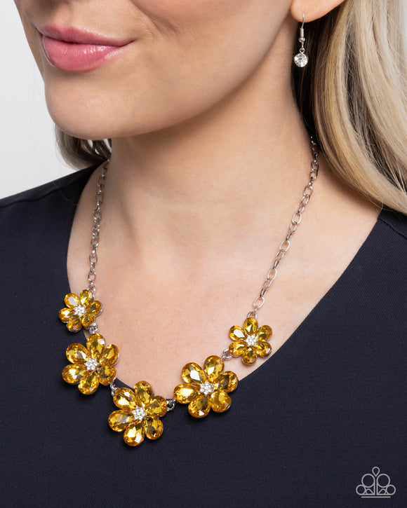 Whimsical Way - Yellow Necklace - Paparazzi Accessories