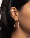 Layover Leader - Rose Gold Earrings - Paparazzi Accessories