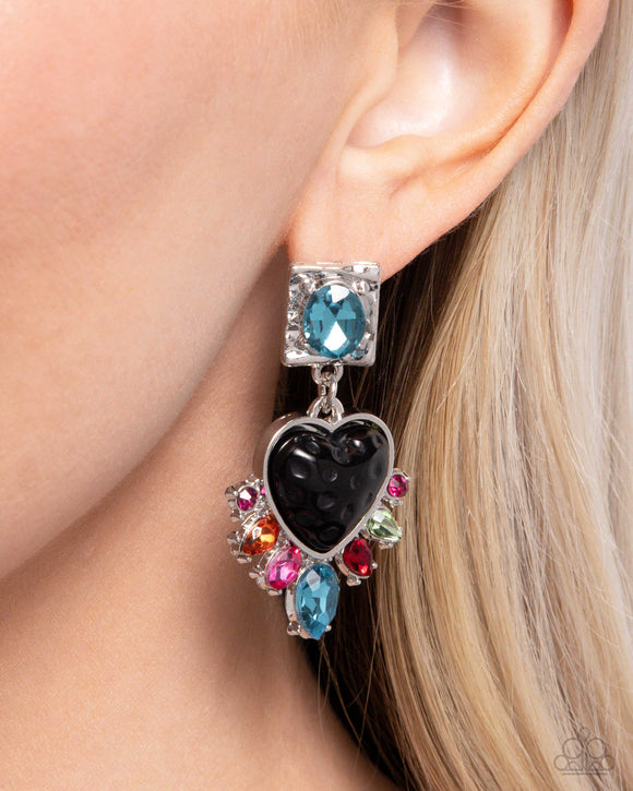 Bohemian Bling - Black Post Earrings - Paparazzi Accessories