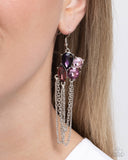 Decadent Distance - Purple Earrings - Paparazzi Accessories
