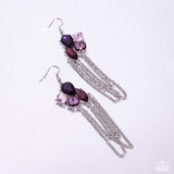 Decadent Distance - Purple Earrings - Paparazzi Accessories