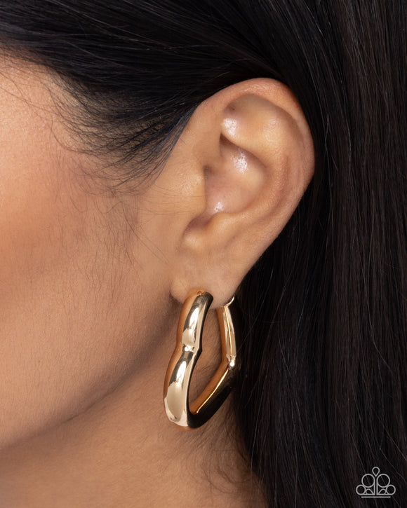 Local Attraction - Gold Earrings - Paparazzi Accessories