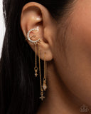 Heaven Struck - Gold Post Earrings - Paparazzi Accessories
