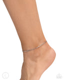 Pampered Pondering - Silver Anklet - Paparazzi Accessories