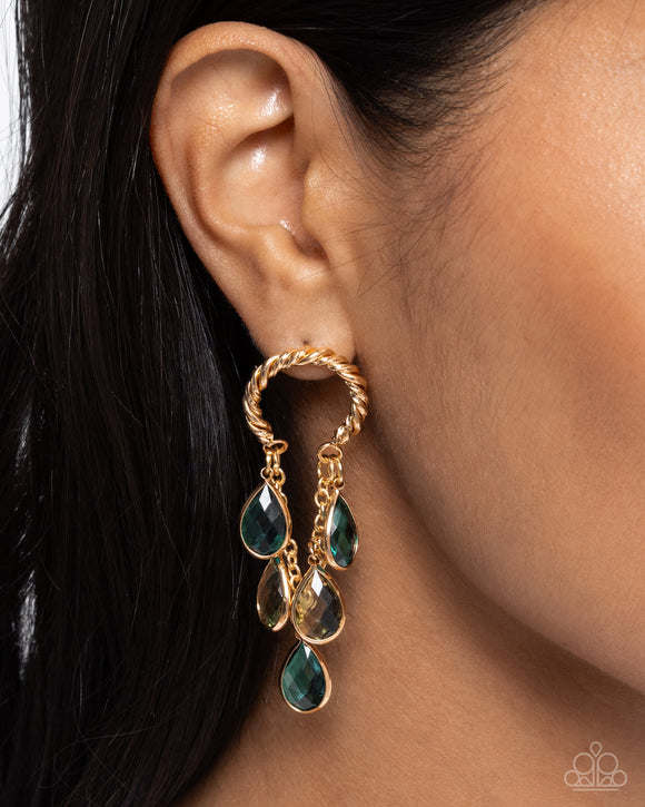 Highest Grade - Green Post Earrings - Paparazzi Accessories