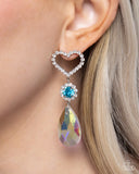 Faceted Frenzy - Blue Post Earrings - Paparazzi Accessories