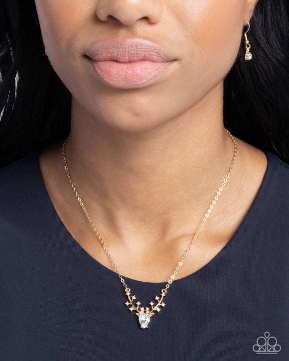 Sacred Stag - Gold Necklace - Paparazzi Accessories