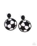 grand-goalkeeper-black-post earrings-paparazzi-accessories