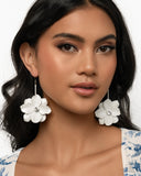 Generous Glisten - White Earrings - Paparazzi Accessories