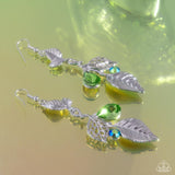 Descending Dazzle - Green Earrings - Paparazzi Accessories