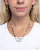 Tilted Tutor - White Necklace - Paparazzi Accessories