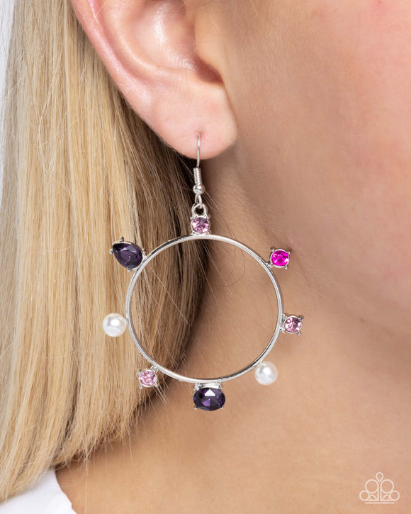 Tailored Treasure - Purple Earrings - Paparazzi Accessories