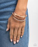 Seed Bead Shimmer - Copper Bracelet - Paparazzi Accessories