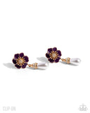regency-reign-purple-clip-on earrings-paparazzi-accessories