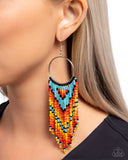 Waving the Banner - Multi Earrings - Paparazzi Accessories