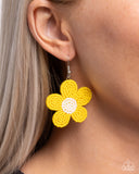 Seed Bead Vibrancy - Yellow Earrings - Paparazzi Accessories
