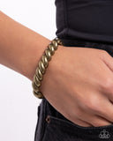 Carefree Curls - Brass Bracelet - Paparazzi Accessories
