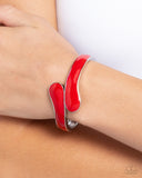 Painted Puzzle - Red Bracelet - Paparazzi Accessories