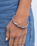 Twisted Temptress - Silver Bracelet - Paparazzi Accessories