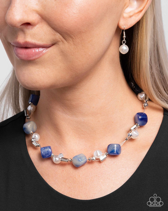 Dare to be Surprised - Blue Necklace - Paparazzi Accessories