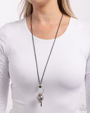 Up to Bat - Black Lanyard - Paparazzi Accessories