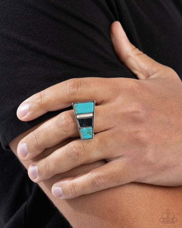 Contemporary Color - Blue Ring - Paparazzi Accessories