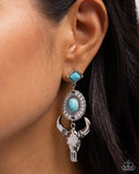 Western Week - Blue Post Earrings - Paparazzi Accessories